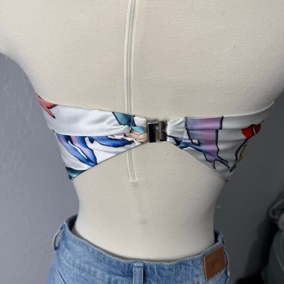 New Rotate Birger Christensen Bandana 4 / S Satin Strapless Handkerchief - Picture 3 of 7